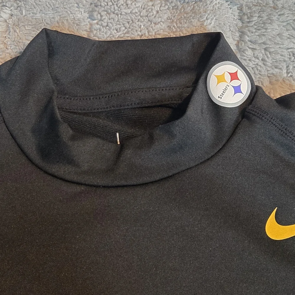 Nike Pittsburgh Steelers Shirt Men's Size S Black On Field Long Sleeve 2-Sided - Picture 10 of 12